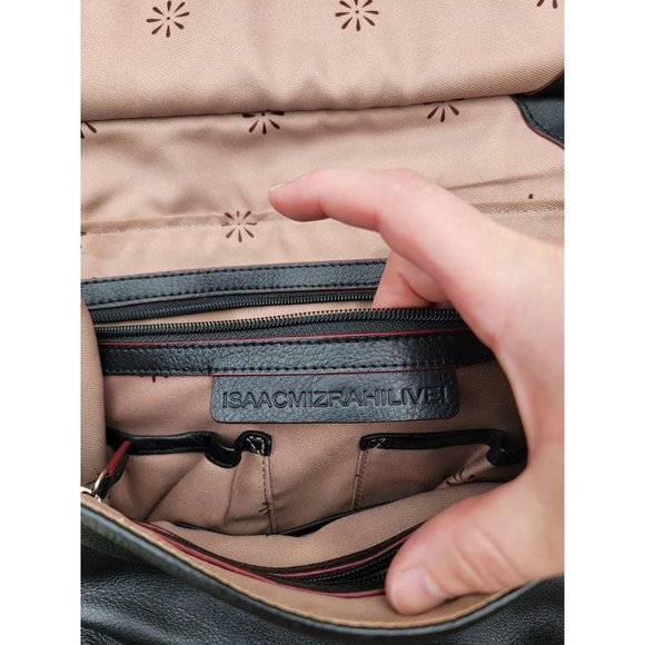 Isaac Mizrahi Live! Black‎ Leather Satchel Bag - Picture 8 of 8